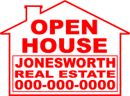 Die Cut House Shaped Signage - Real Estate Sign